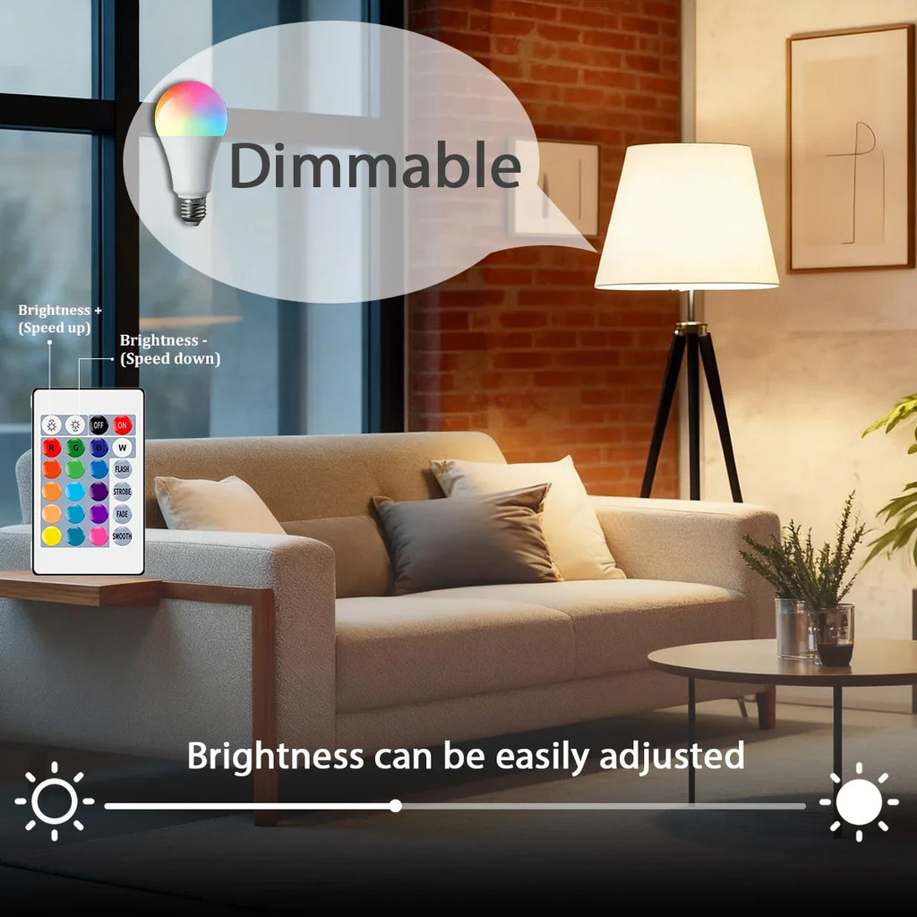 E27 LED Light Bulb | Adjustable Color Temperature (2700K–6500K) | Bedroom & Everyday Lighting