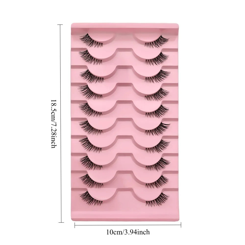 Band Half False Eyelashes Natural Wispy Faux Mink Lashes Lightweight Reusable Comfortable Eye Lash