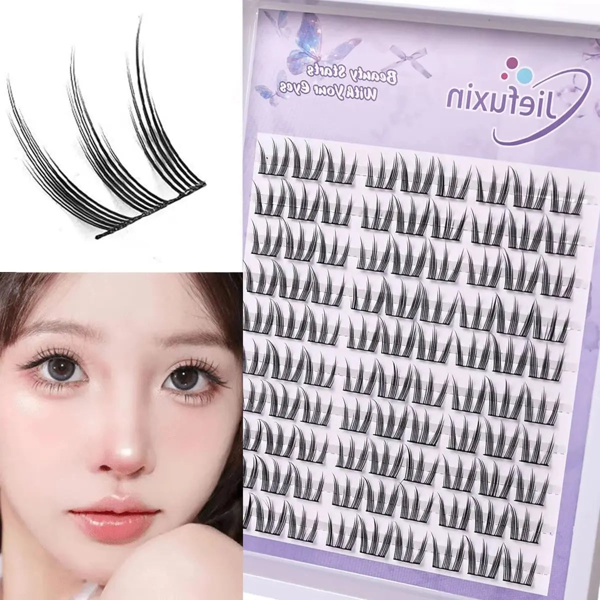 Eyelash Clusters Natural False Eyelashes Extenstions Long-Lasting Cat Paw Cluster Thick Lashes