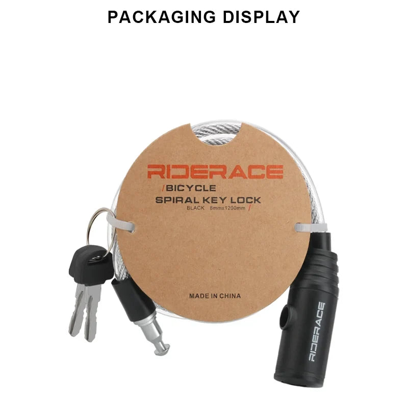 Bicycle Cable Lock | Keyed Steel Cable & Portable Design | Bicycles & Compatible E-Bikes or Scooters