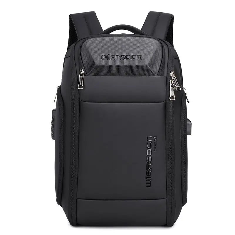 Wiersoon Backpack For Men Waterproof Backpack Large Capacity Business Trip Multifunctional Password Anti-theft Laptop Bag