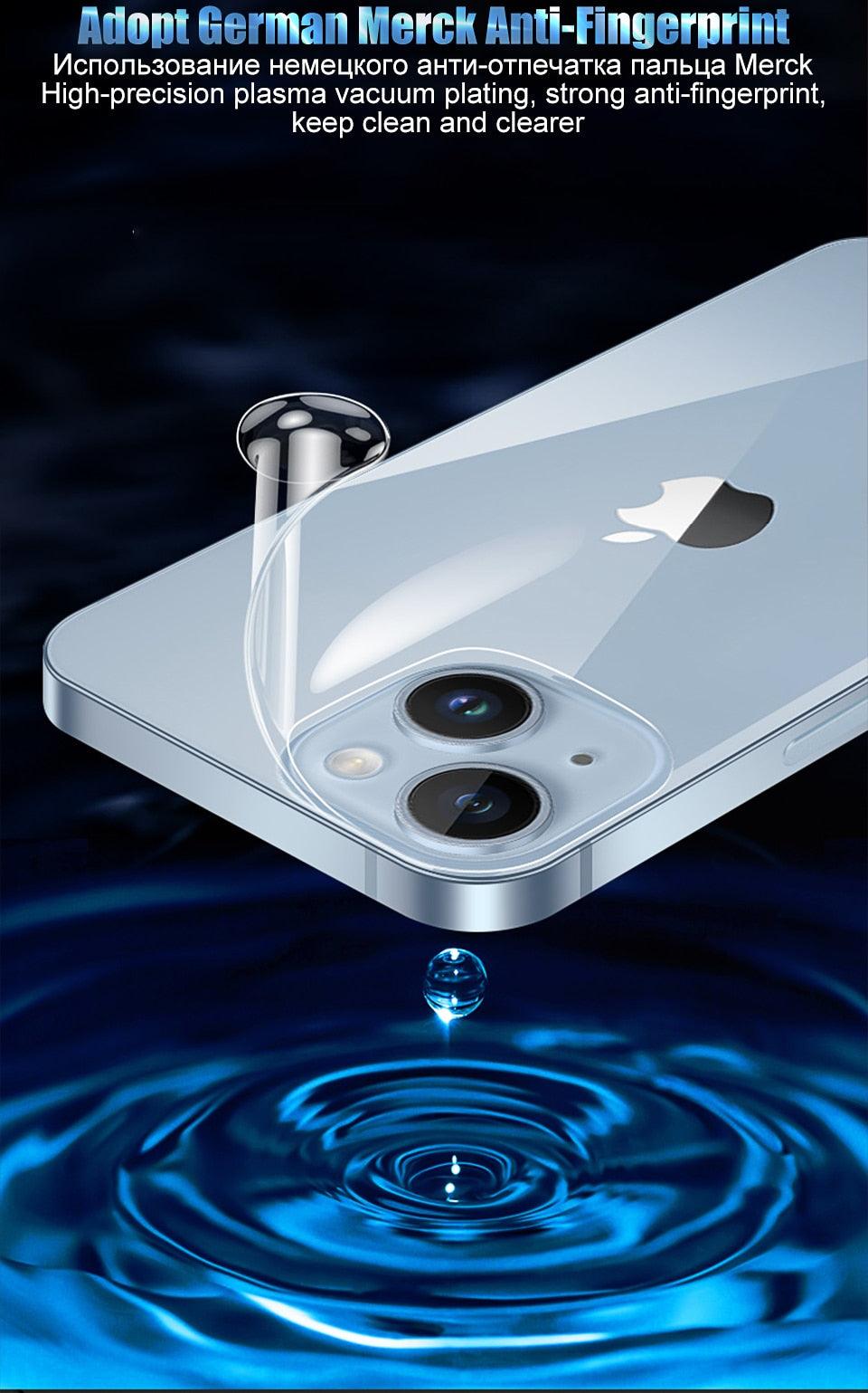Full Cover Back Film For iPhone 14 13 11 12 Pro MAX Mini Screen Protector XR X XS Max 7 8 6S Plus SE Accessories Full Screen Protector Explosion-Proof Back Film