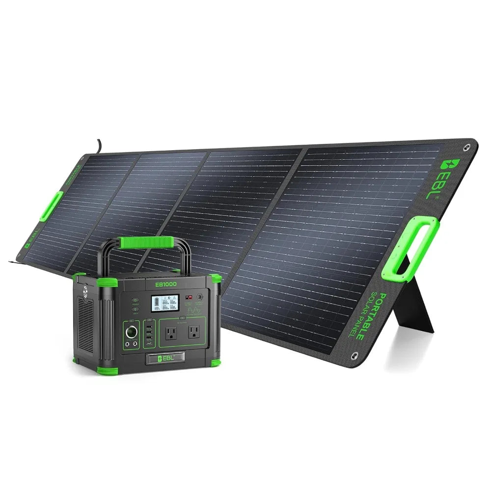 1000w Portable Power Station with 200W Portable Solar Panel, Customized