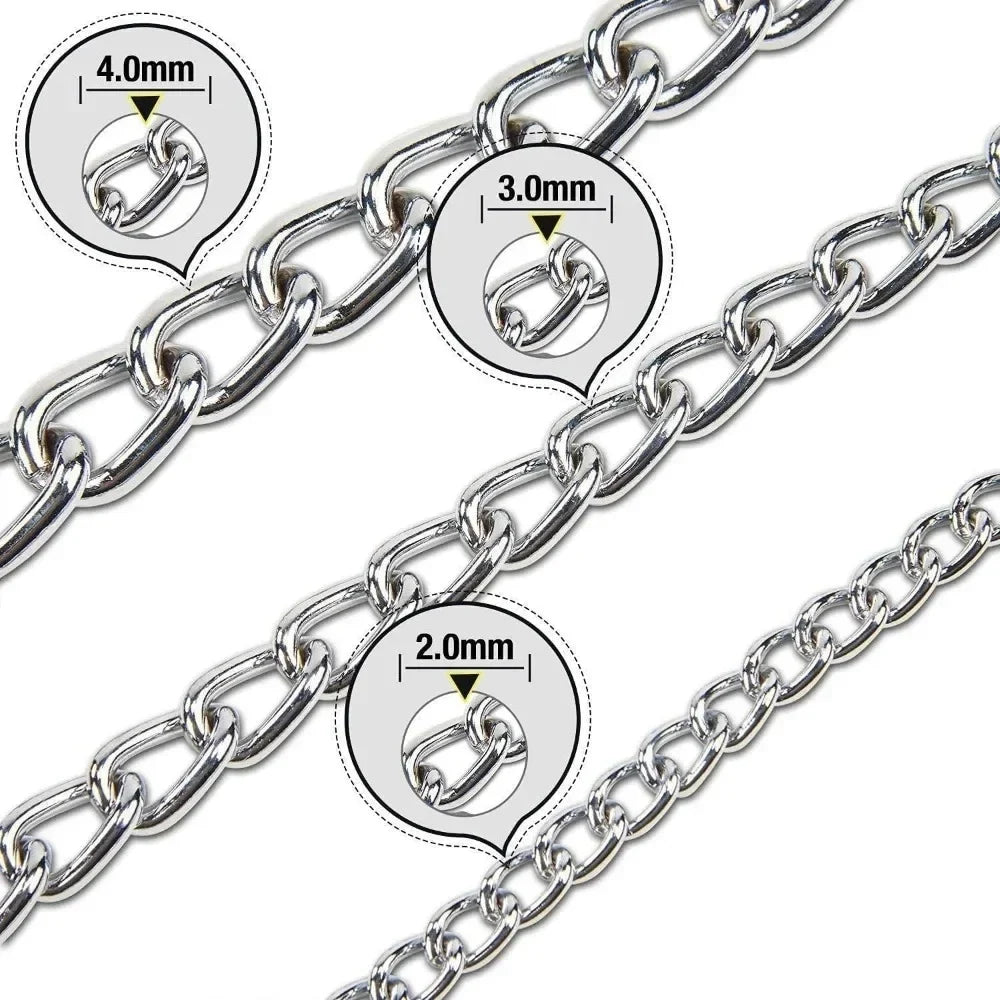 Dog Chainfor Small Medium Dogs Collars Strong Dog Choke Chain No Pull Dog Metal Slip Collar Anti Chew Training Collar Stainless