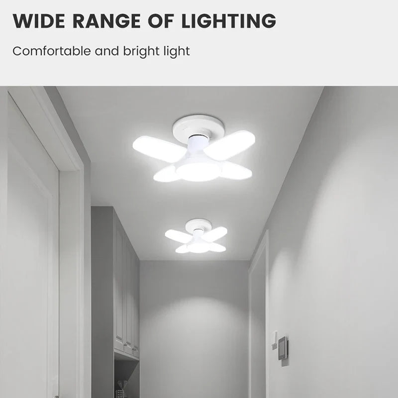 Foldable LED Bulb | 28W E27 Cool White | Garages, Workshops & Home Lighting