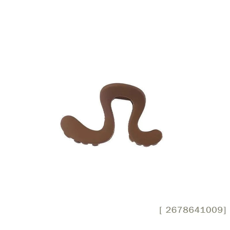 Korean Simple Matte Hair Clips Retro Geometric Claw Clips Half-Up Shark Clip