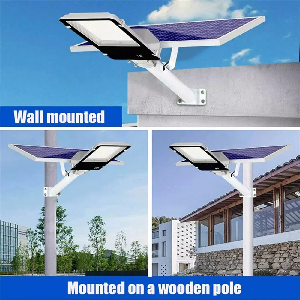 Solar LED Street Light | 281 LEDs & Remote Dimming | Driveways, Gardens & Outdoor Paths