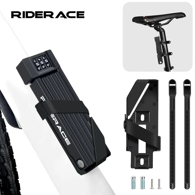 Folding Bicycle Lock | Combination Code & Compact Design | Bicycles & Compatible E-Bikes