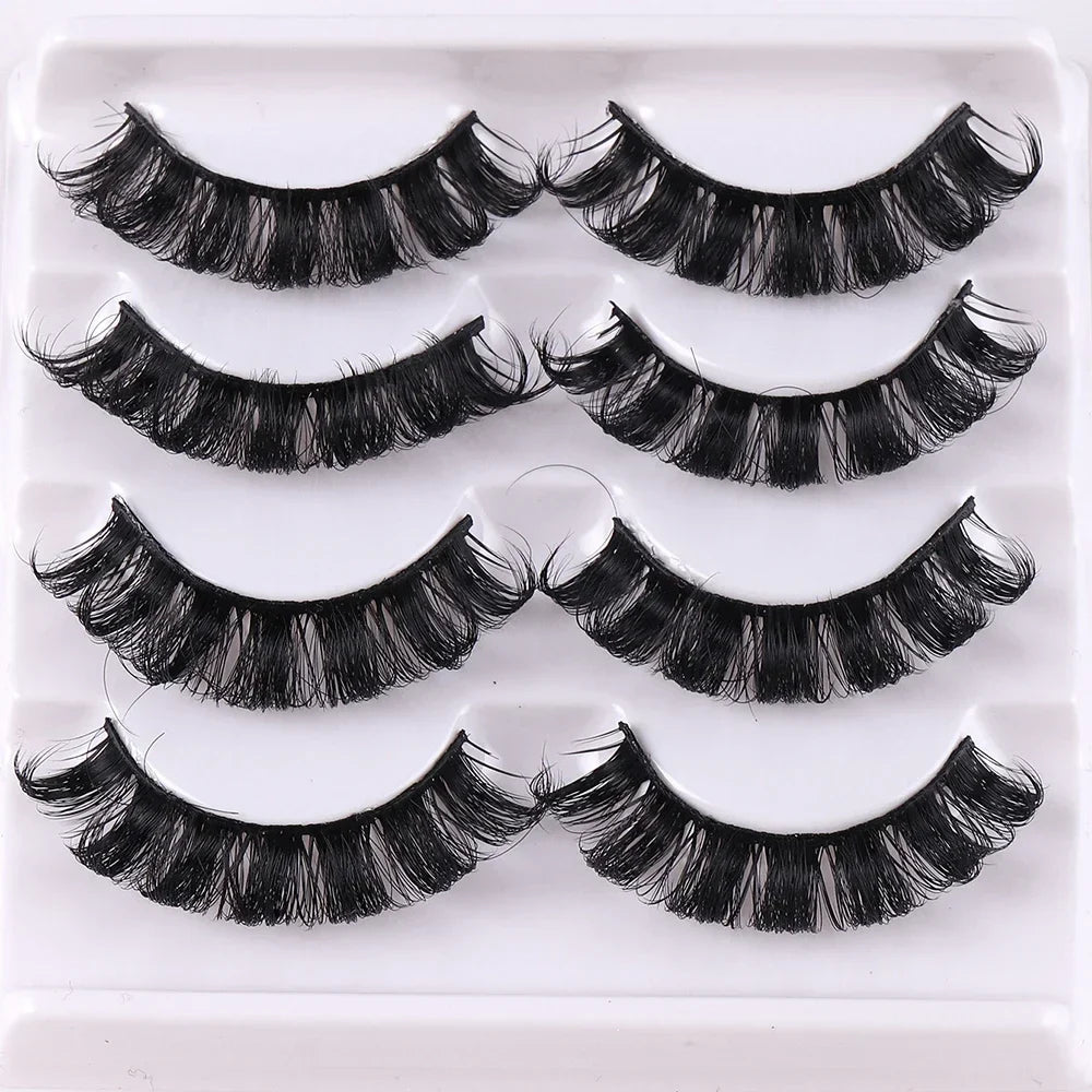 Lashes Curl Super Fluffy Reusable Volume False Eyelashes Lightweight All-Day Wear Lashes