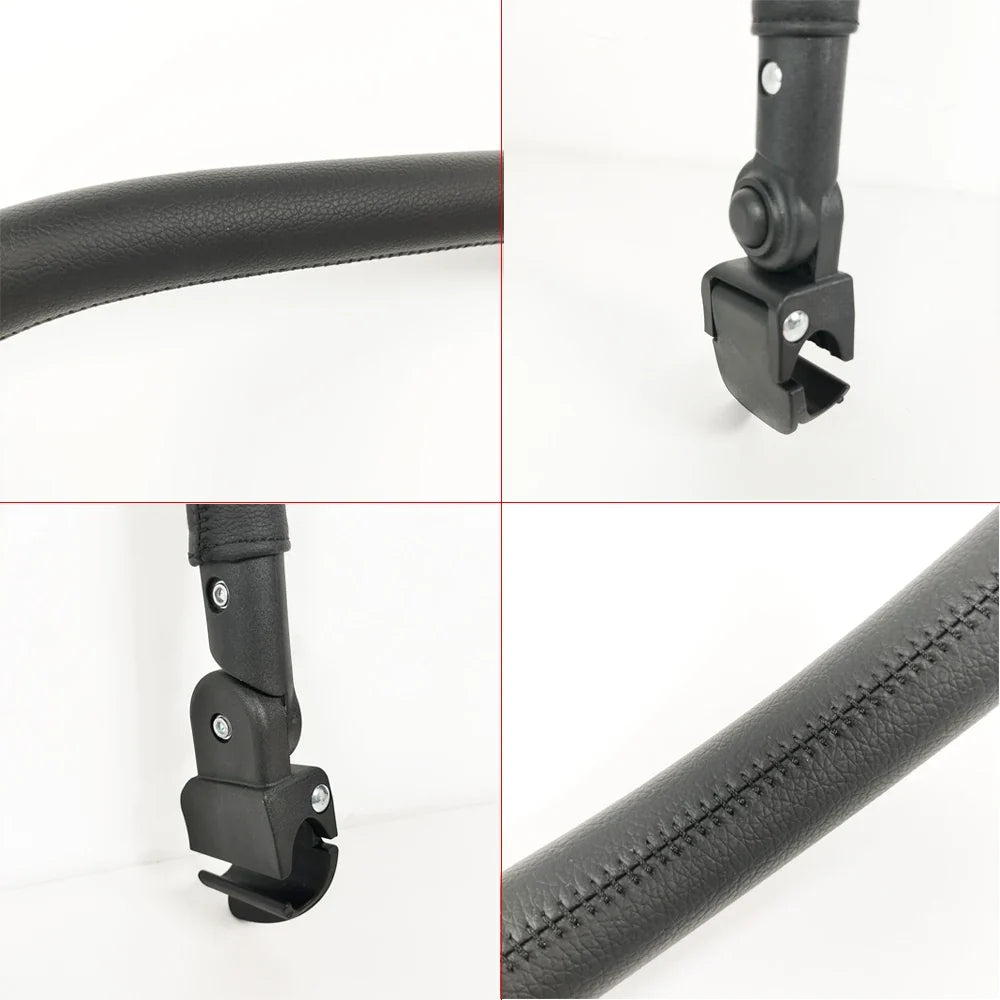 Stroller Armrest For Bugaboo Butterfly 2022~2026 V1/V2 Buggy Bumper Bar With Leather Cover Adjustable Baby Pushchair Accessories