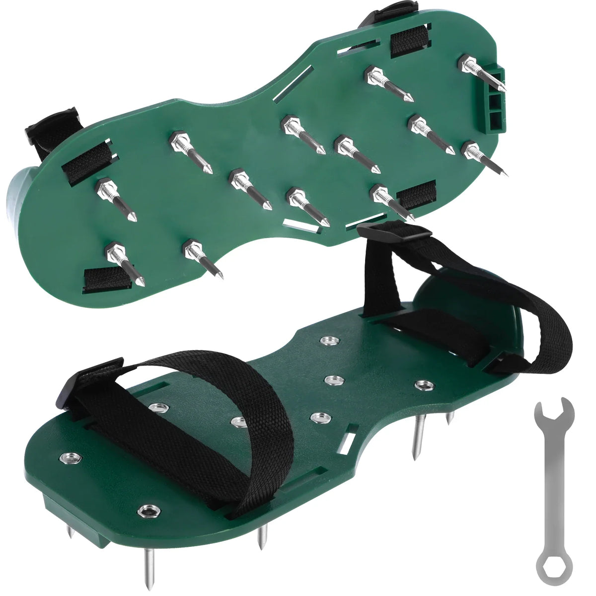 Lawn Aerator Shoes Manual Lawn Aerator with Spike Adjustable Spiked Aerating Sandals Reusable Plastic Lawn Aerator Sandals Lawn