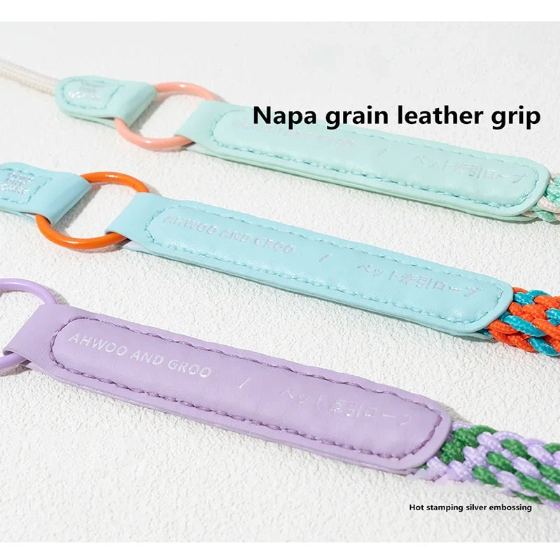 P-Chain Dog Training Slip Lead | Adjustable Nylon + PU, Quick-Release | Small, Medium & Large Dogs