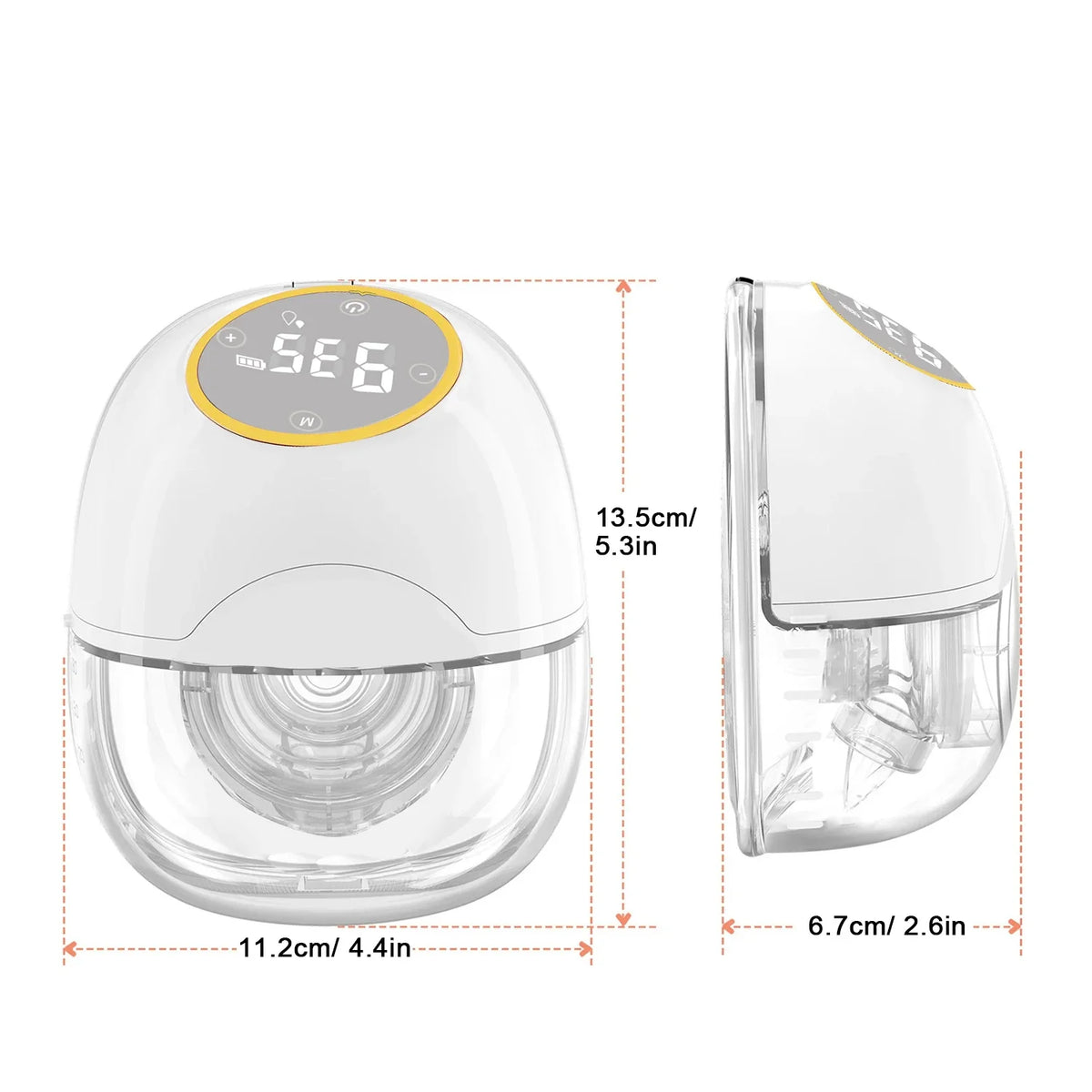 1PCS Portable Electric Wearable Breast Pump Hands-Free Automatic Milk Collection for Home And Travel