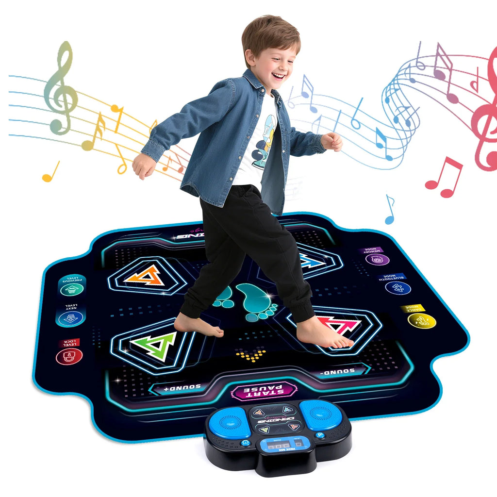 92x88cm Electronic Dance Mat Multi-Function Dancing Blanket with 2 Modes&9 Levels Kids Floor Music Blanket Educational Toy Gifts