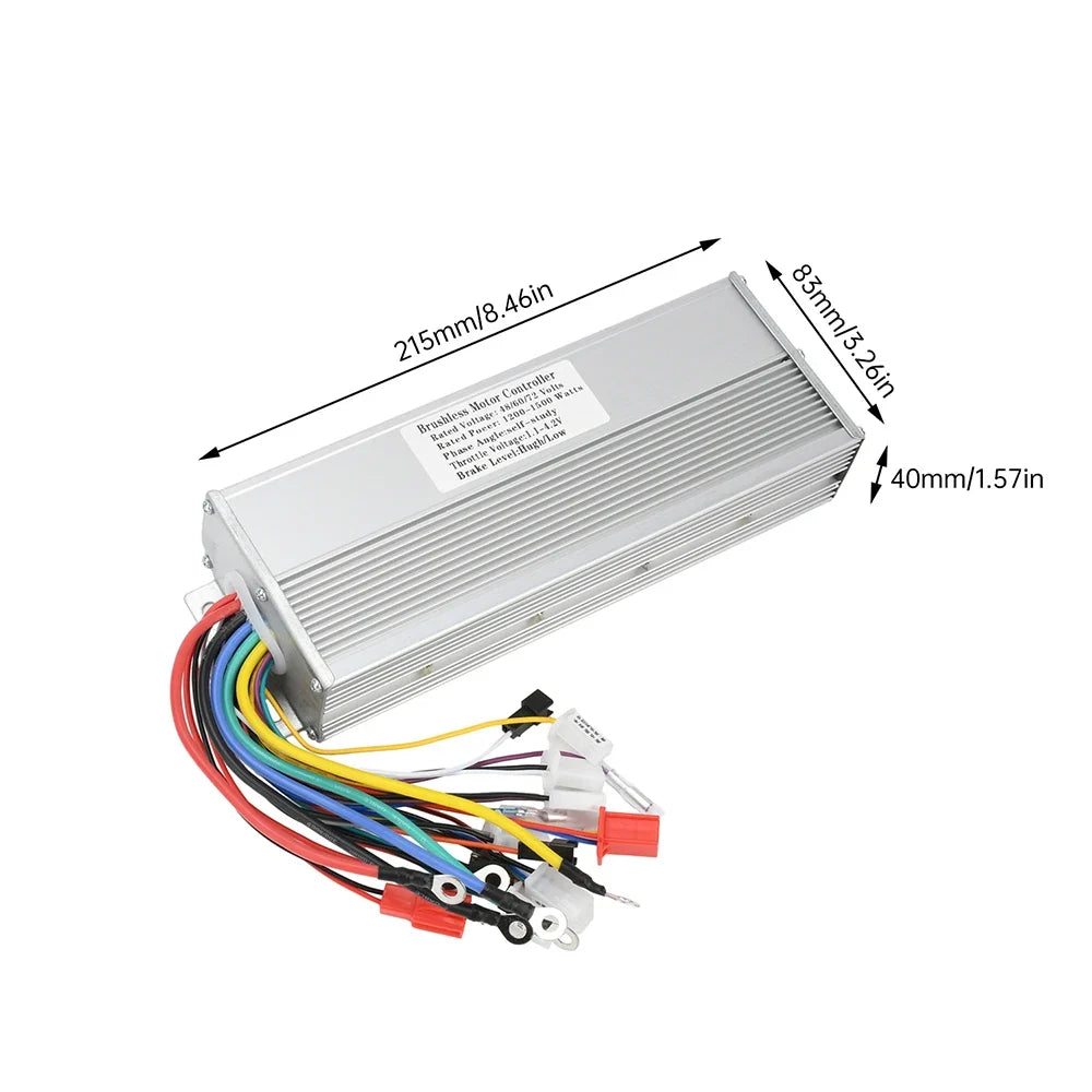 Brushless DC Motor Controller | 48–72V & 1200–1500W Supplier Rating | Compatible E-Bikes & Scooters