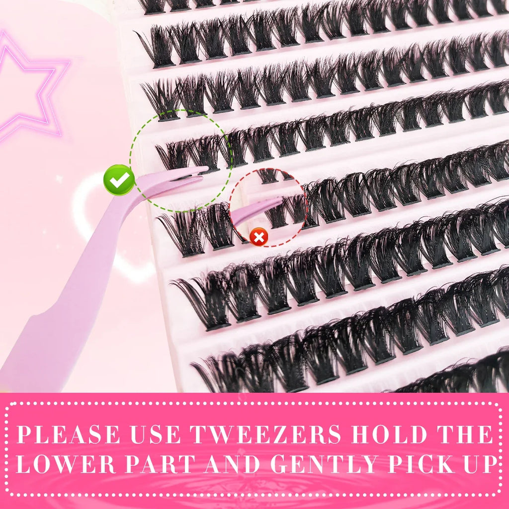 Cluster Lashes Natural Look Mixed Tray Eyelash Extension Volume Lash Clusters Eyelashes Long