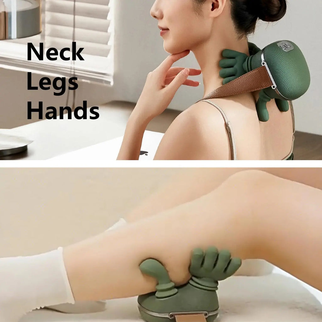 Bionic Neck Shoulder Massager Back Massagers Electric Kneading Muscles Massage Pillow Neck Waist Leg Body 3-Level Modes