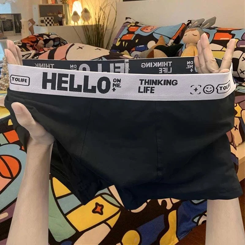 Hello Men's Breathable Antibacterial Boxer Shorts
