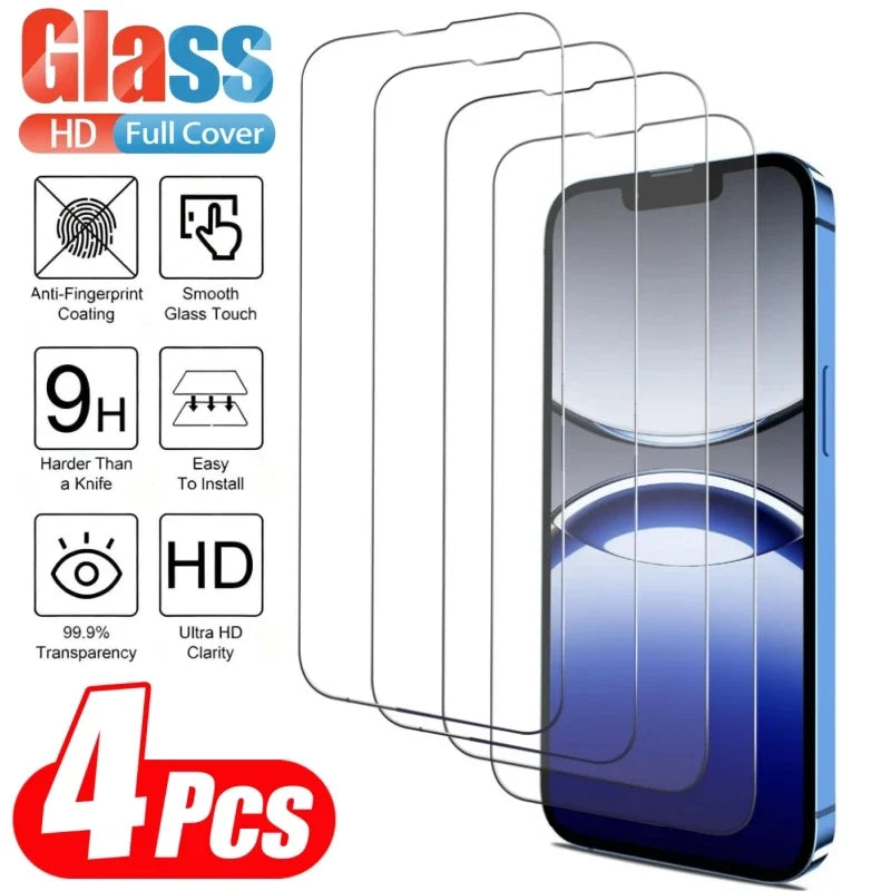 4-Pack Tempered Glass Screen Protector