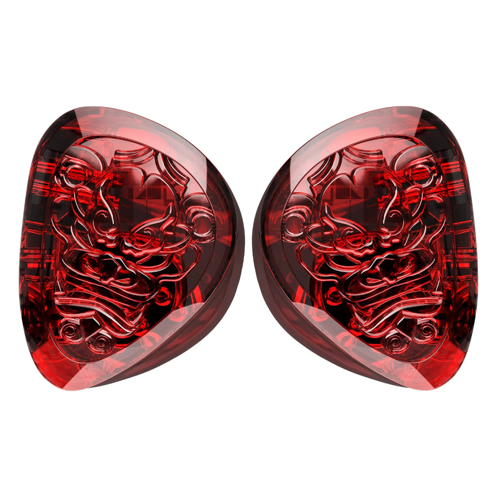 TANGZU WANER SG 2 Red Lion Edition 10mm PET Single Dynamic In-Ear Earphones with Silicone Storage Bag and Sancai Wide Bore