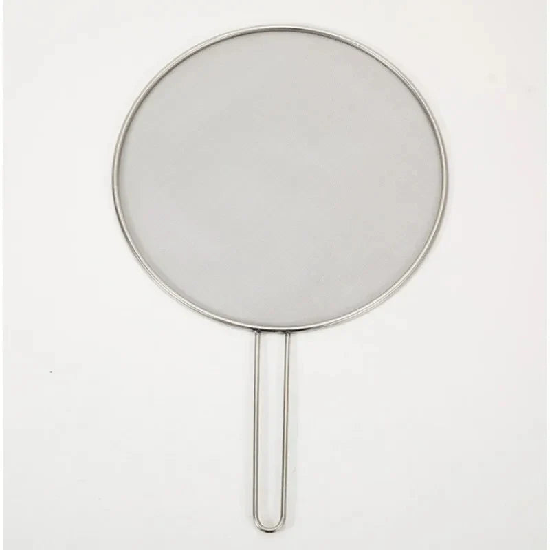 Stainless Steel Splatter Screen Oil-Proofing Lid with Spill-proof Feature Frying Pan Cover Cooking Tool Mesh Pot Lid Cover