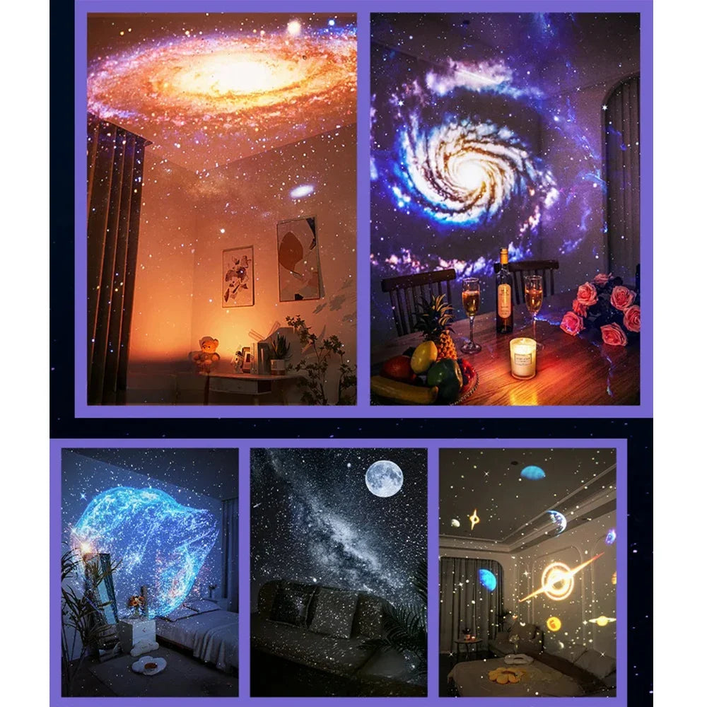 2025 Dynamic Meteor 12 in 1 Ultra Clear Galaxy Projector Lamp Rotary Planetarium Projector Light with Music Player for Kids Gift
