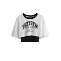 Summer New Korean Style Short Sleeved T-Shirt Top Ink Retro Printed