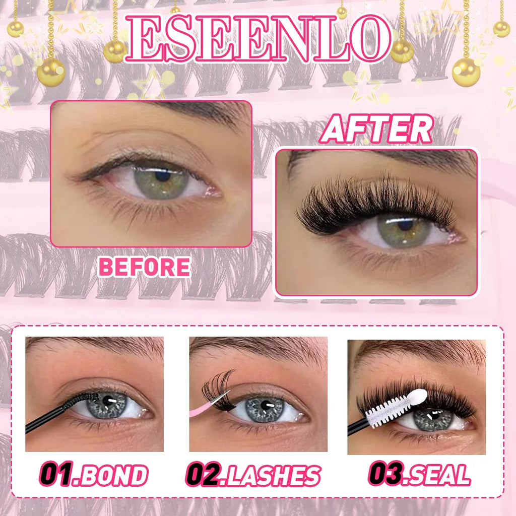 Cluster Lashes Natural Look Mixed Tray Eyelash Extension Volume Lash Clusters Eyelashes Long