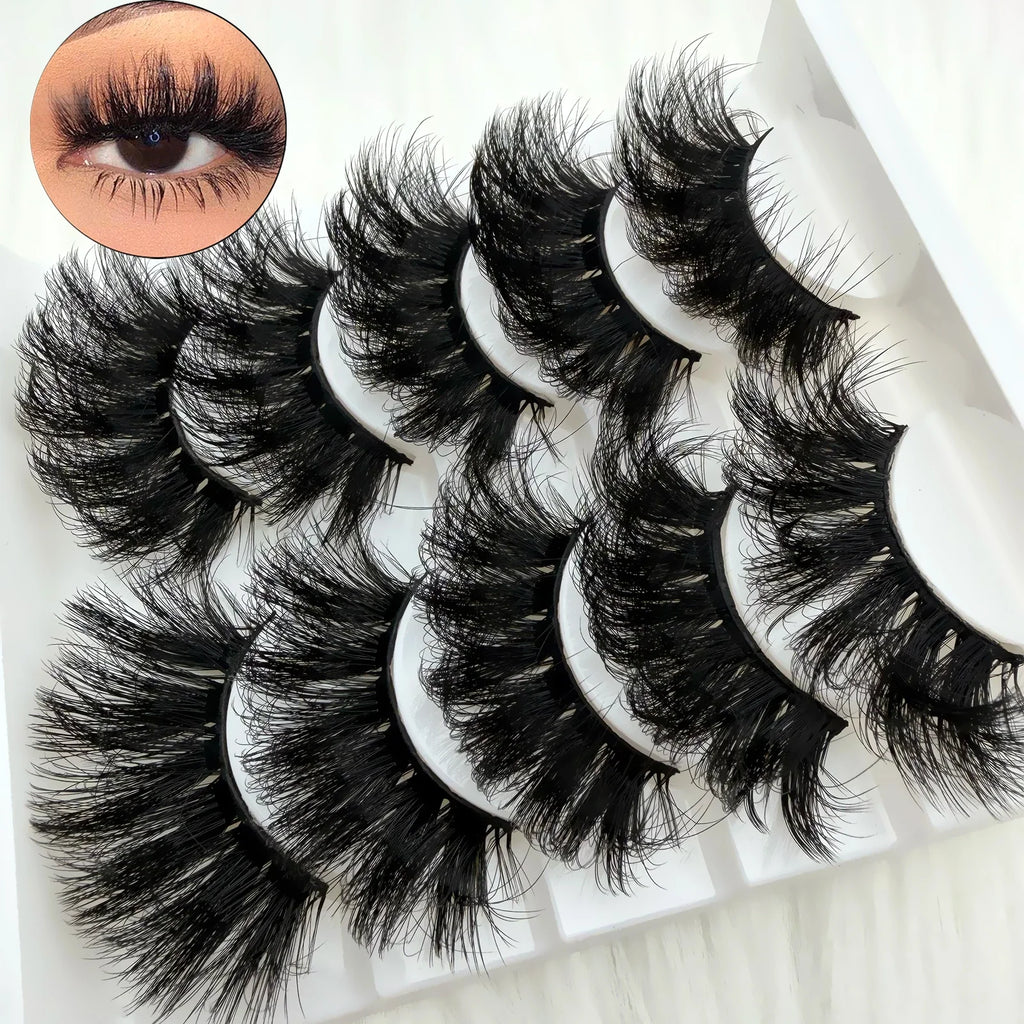 Lashes Fluffy Natural False Eyelashes Thick Dramatic Faux Mink Eyelashes