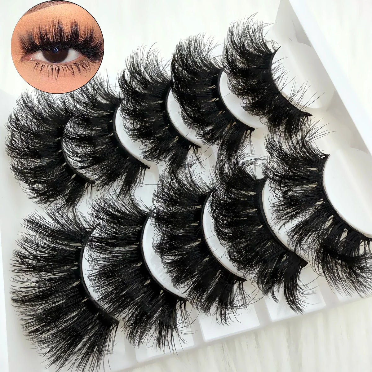 Lashes Fluffy Natural False Eyelashes Thick Dramatic Faux Mink Eyelashes