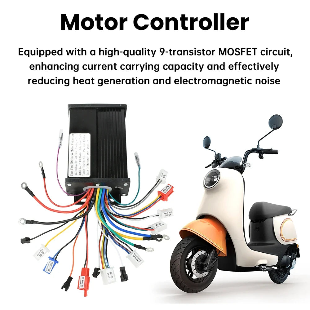 Brushless Motor Controller | 450W Sine Wave & 36–64V Supplier Rating | Compatible E-Bikes & Electric Scooters