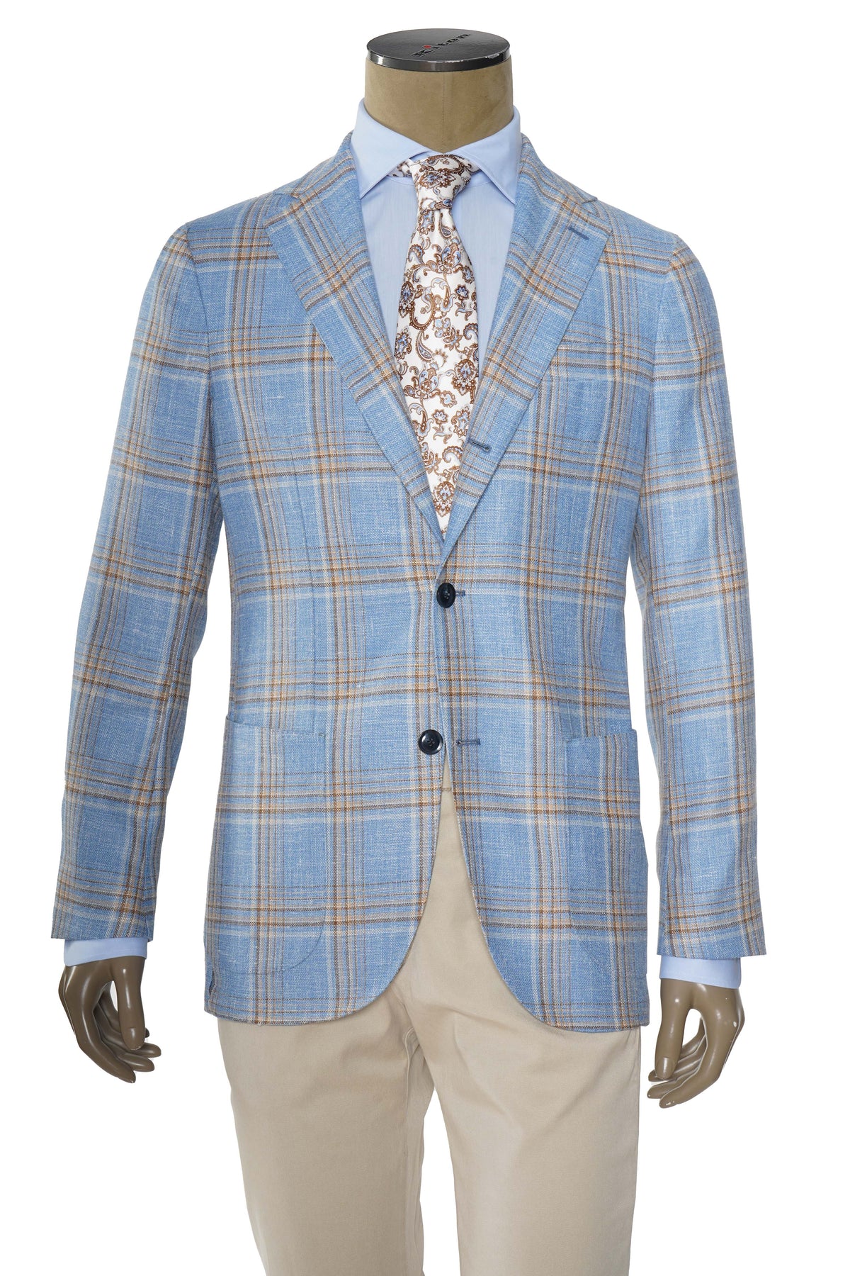 Sartorio Glen Plaid Wool-Silk Sport Jacket