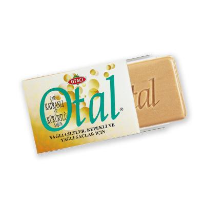 Otacı Otal Pine Tar & Sulfur Soap: Natural Oil Balancing Bar for Oily Skin, Dandruff Control & Seborrheic Dermatitis Relief