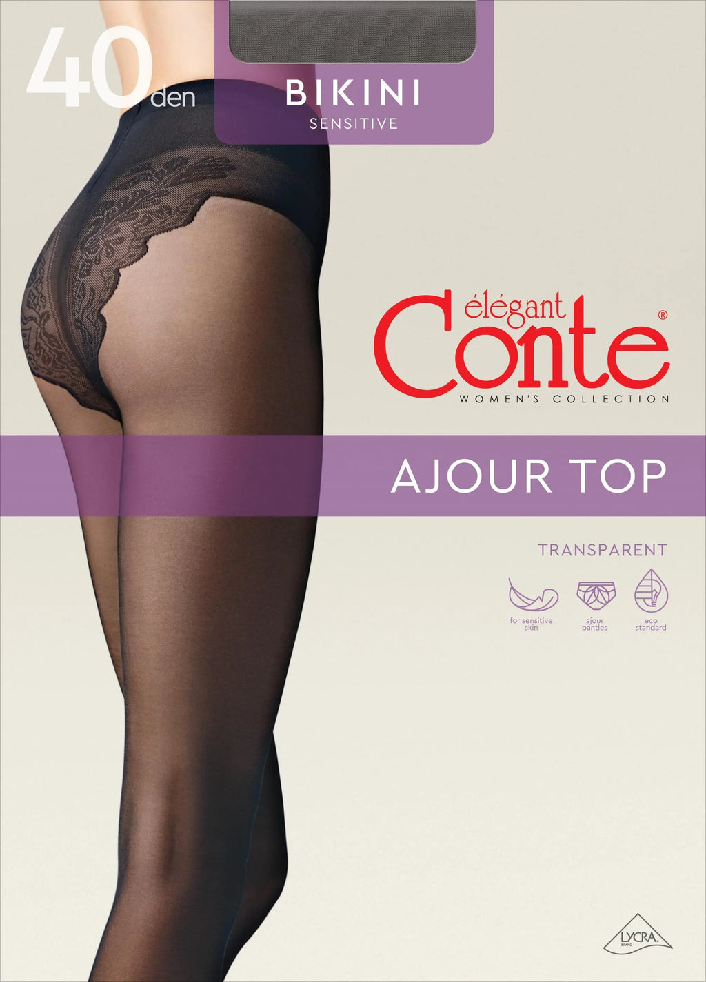 Tights Conte Bikini 40 Den - Ajour Top