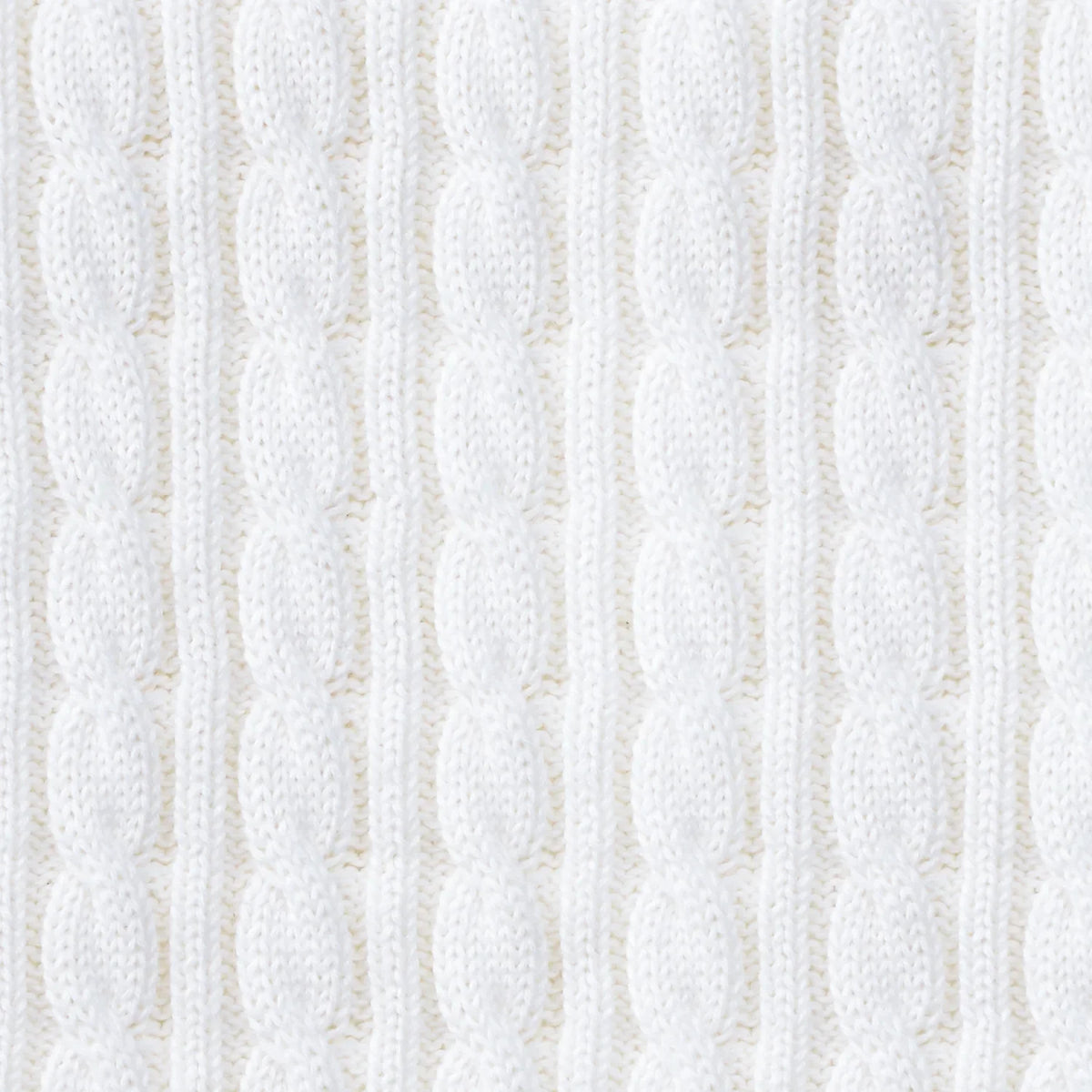 Classic Cable Knit Baby Sweater in White