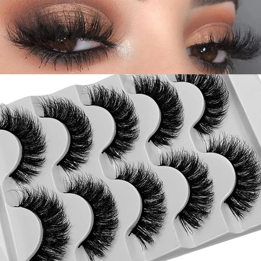 Mink Fluffy 3D Fake Lashes Makeup Messy False Eyelashes