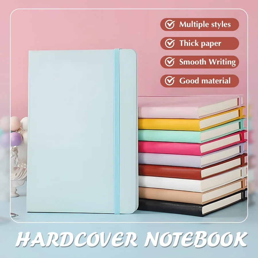 Popular A5 bound notebook, 200 pages, school supplies, agenda, suitable for offices, universities, couples, is the best gift