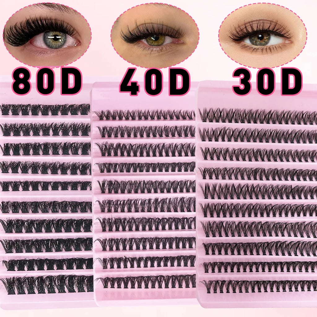 Cluster Lashes Natural Look Mixed Tray Eyelash Extension Volume Lash Clusters Eyelashes Long
