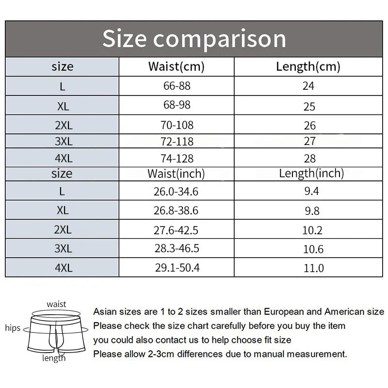10 Pcs/Lot Men's Summer Ice Silk Boxers Briefs