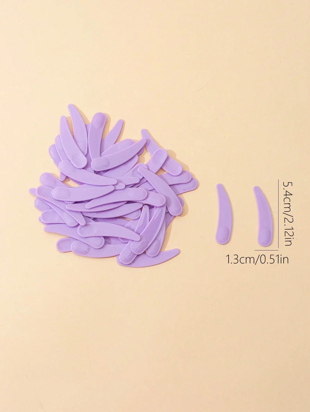 Plastic Face Cream Spoon Set | 50-Pack Crescent Spoons for Skincare