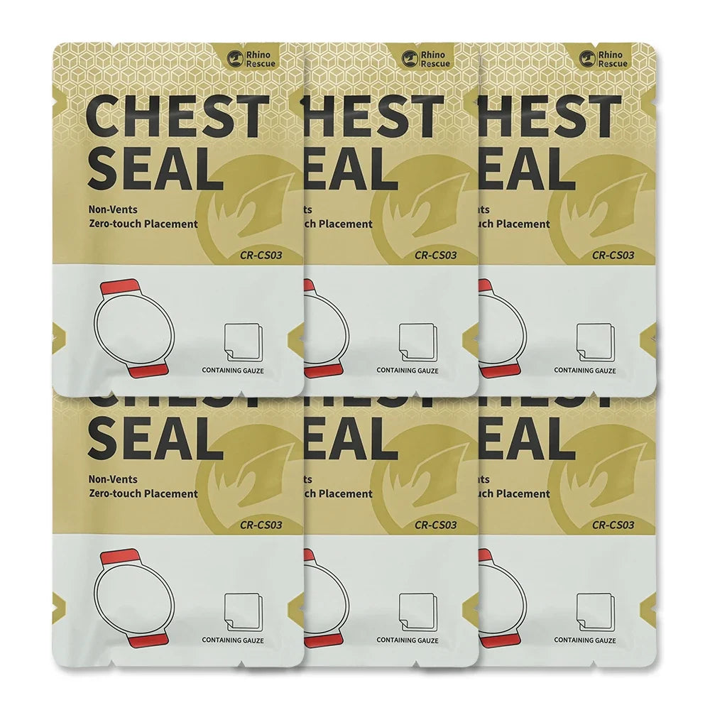Chest Seal Dressing | Vented & Non-Vented Pack Options | Emergency First Aid & Trauma Kits