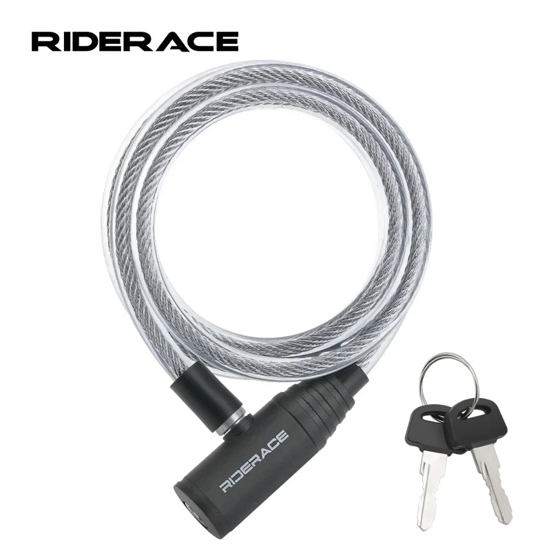 Bicycle Cable Lock | Keyed Steel Cable & Portable Design | Bicycles & Compatible E-Bikes or Scooters