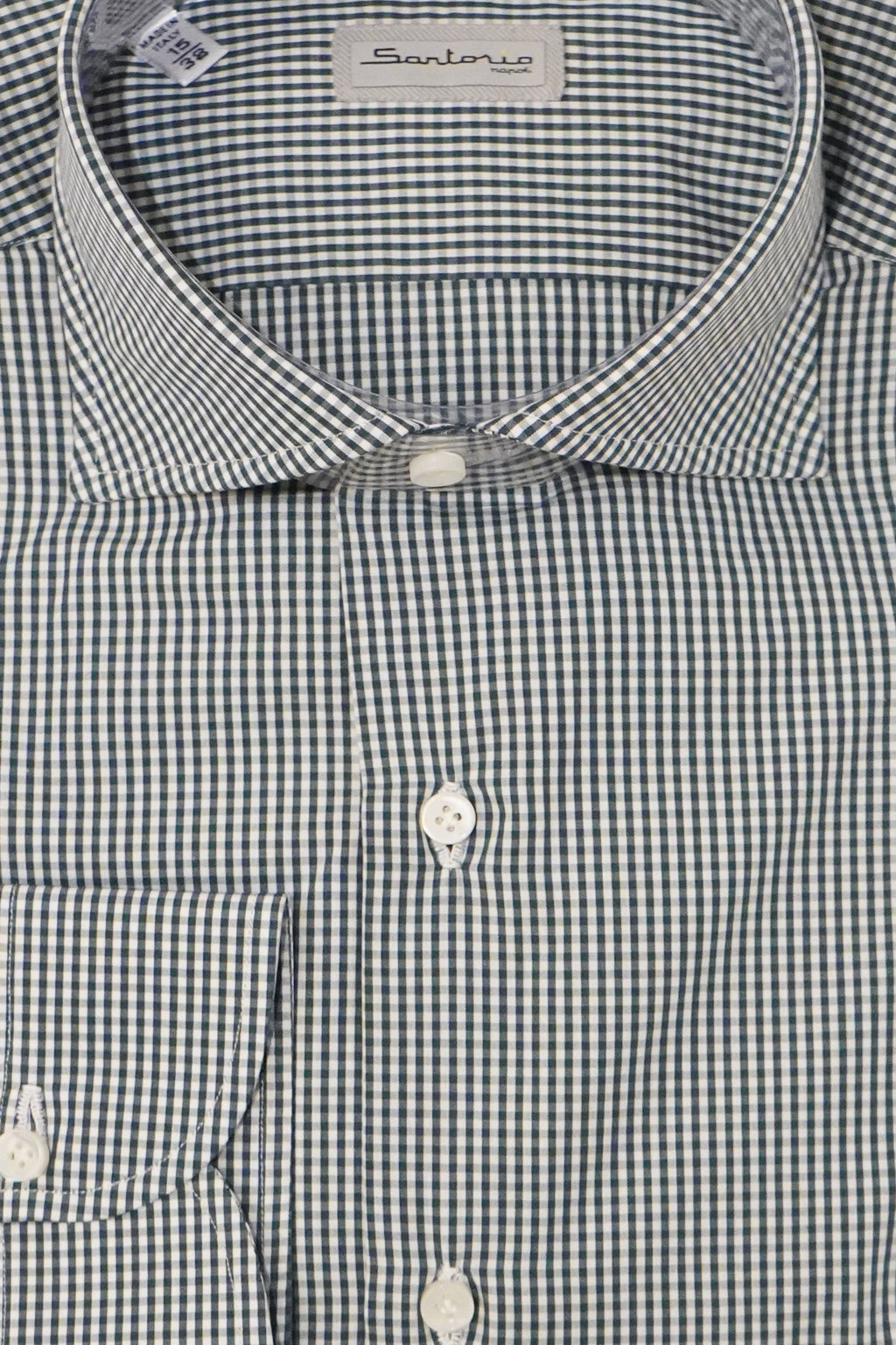 Sartorio Micro Gingham Cotton Dress Shirt