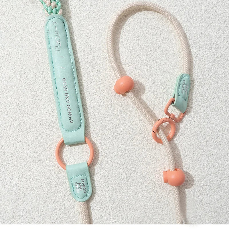P-Chain Dog Training Slip Lead | Adjustable Nylon + PU, Quick-Release | Small, Medium & Large Dogs