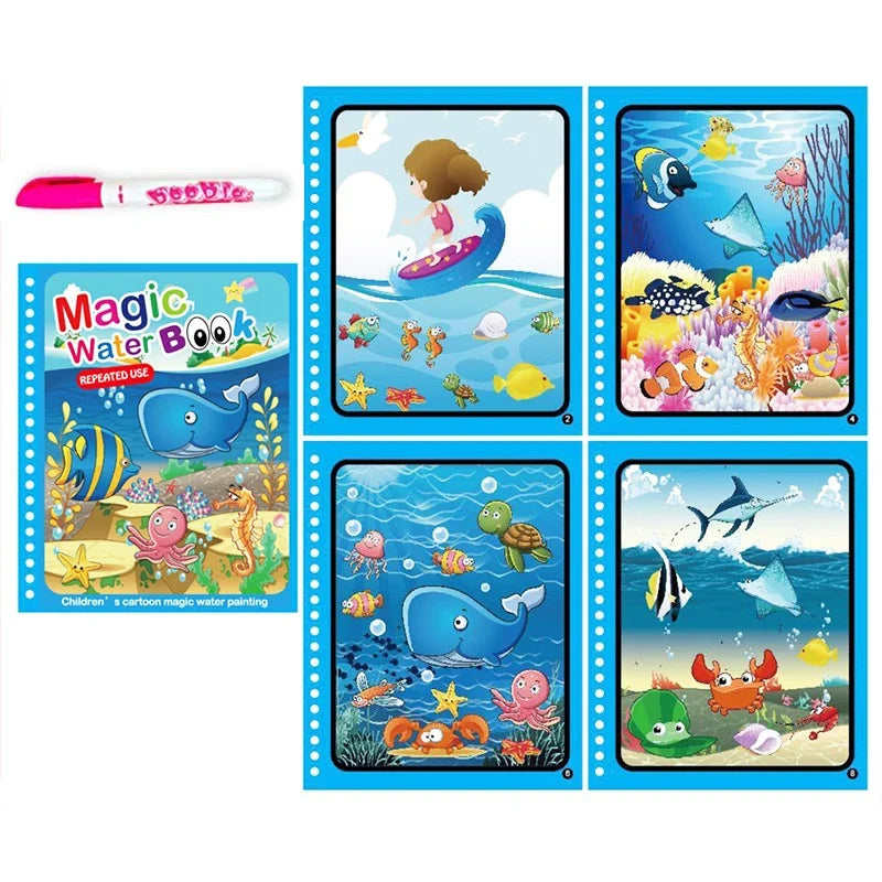 Water Drawing Book for Toddlers | Reusable Montessori Coloring Toy