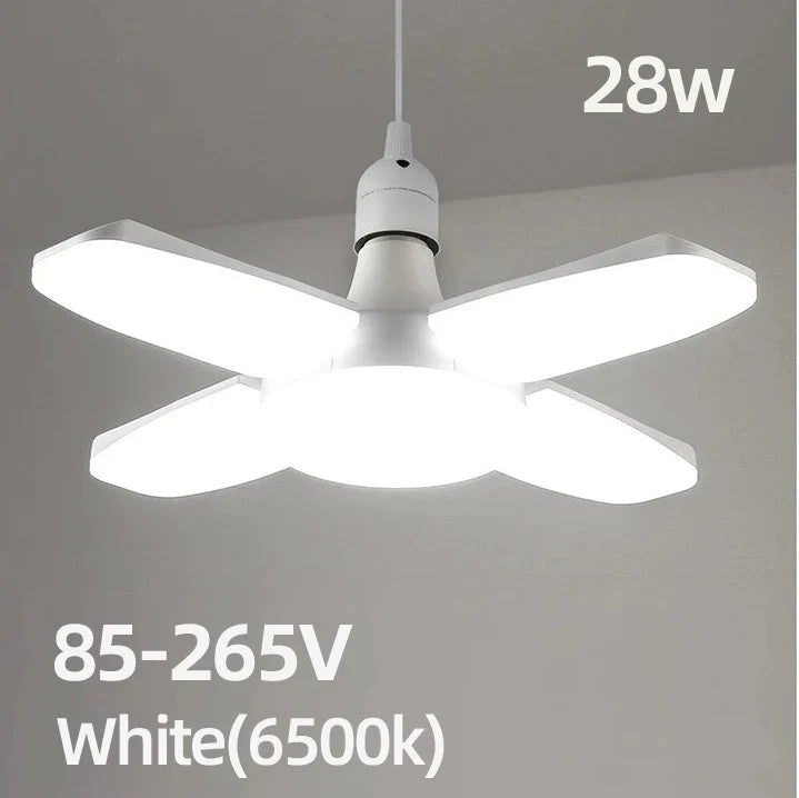 Foldable LED Bulb | 28W E27 Cool White | Garages, Workshops & Home Lighting