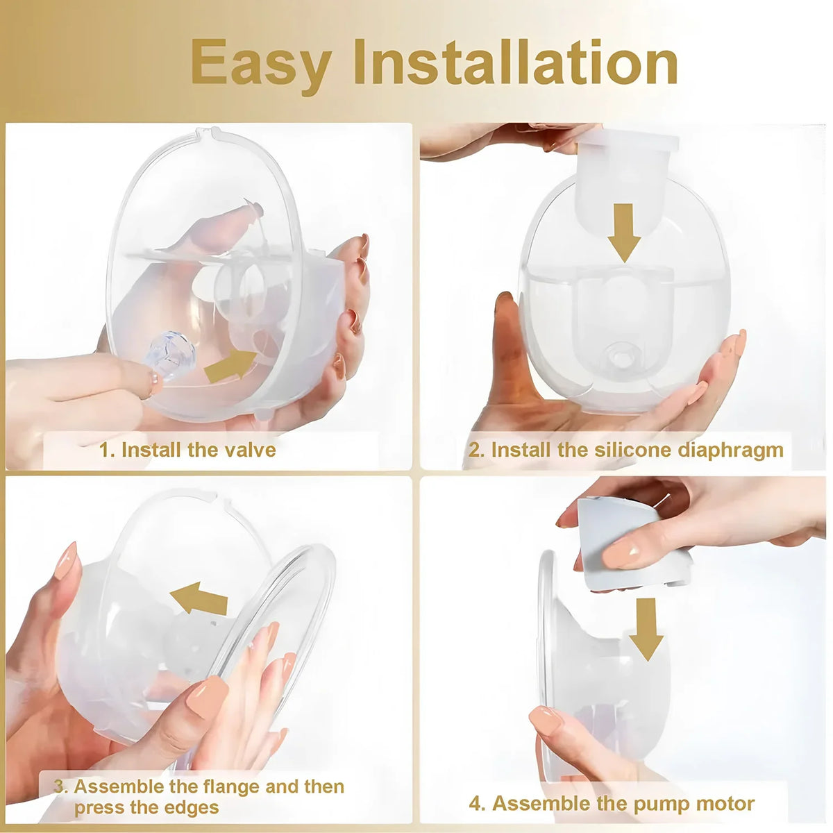 1PCS Portable Electric Wearable Breast Pump Hands-Free Automatic Milk Collection for Home And Travel