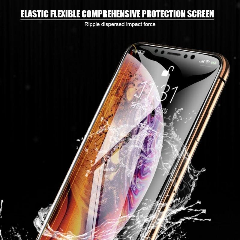 4PCS Hydrogel Film for iPhone 13 12 11 Pro Max Mini Screen Protector for iPhone XR XS Max X SE 2020 7 8 6S Plus 6 Tempered Glass Film Anti-Scratch 9H HD Screen Protector for iPhone