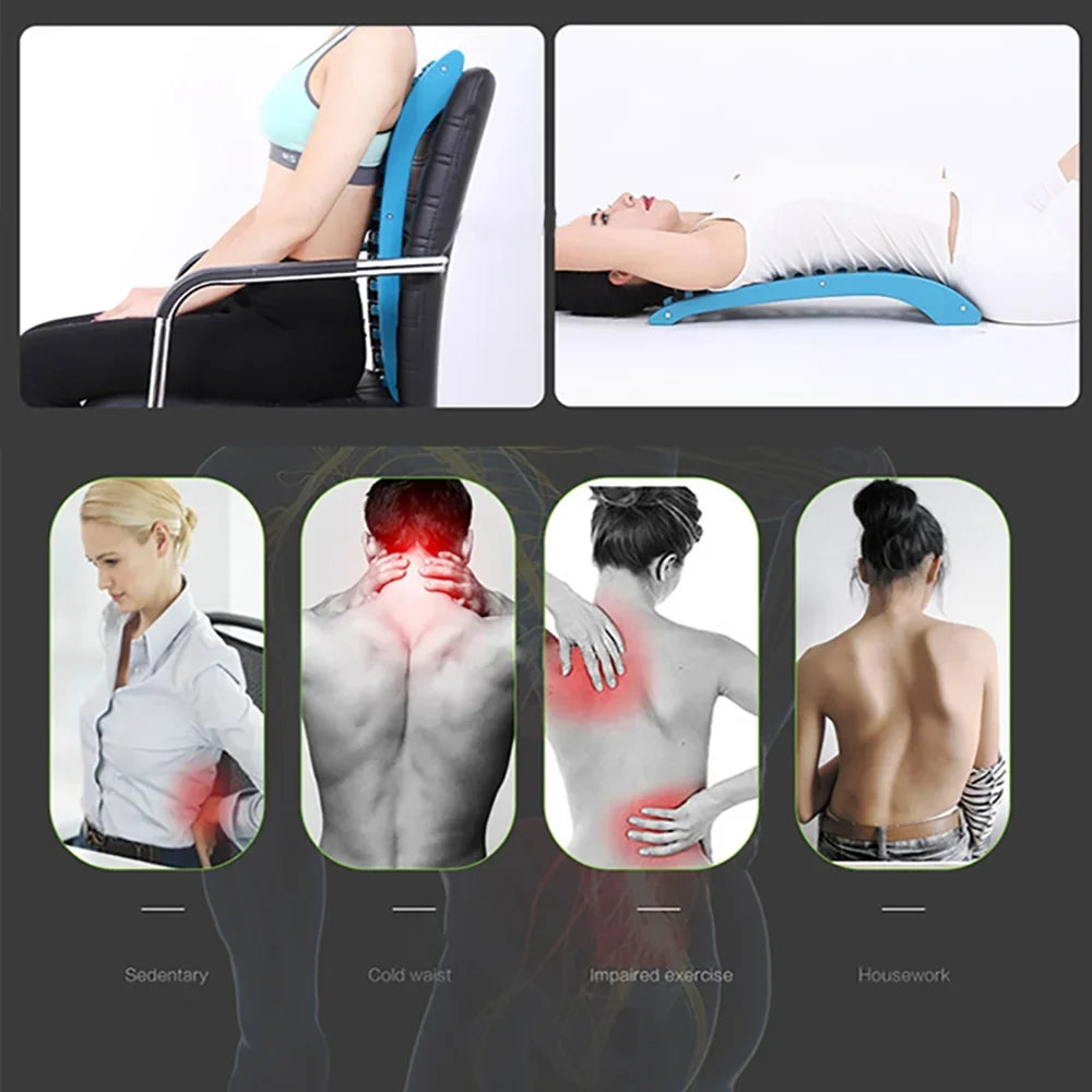 Back Massage Magic Stretcher Fitness Equipment Lumbar Stretching Correction Traction Support Massager Spine SpineSoothing Frame