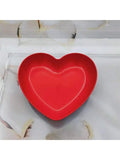 1/5/10/20pcs Plastic Heart Shaped Dinner Plate Set - Red and Pink Heart Themed Fruit Snacks Plate, Suitable for All